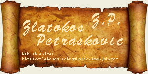 Zlatokos Petrašković vizit kartica